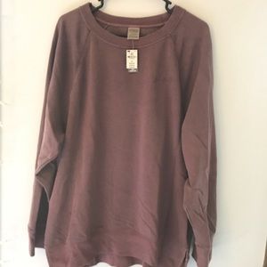 PINK oversized crew neck sweatshirt